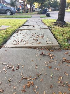 uprooted sidewalk repair houston
